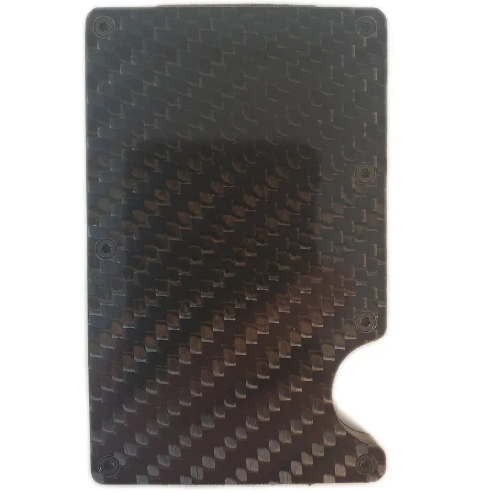 Slim Carbon Fiber RFID Blocking Money Clip Wallet ID Credit Card Holder